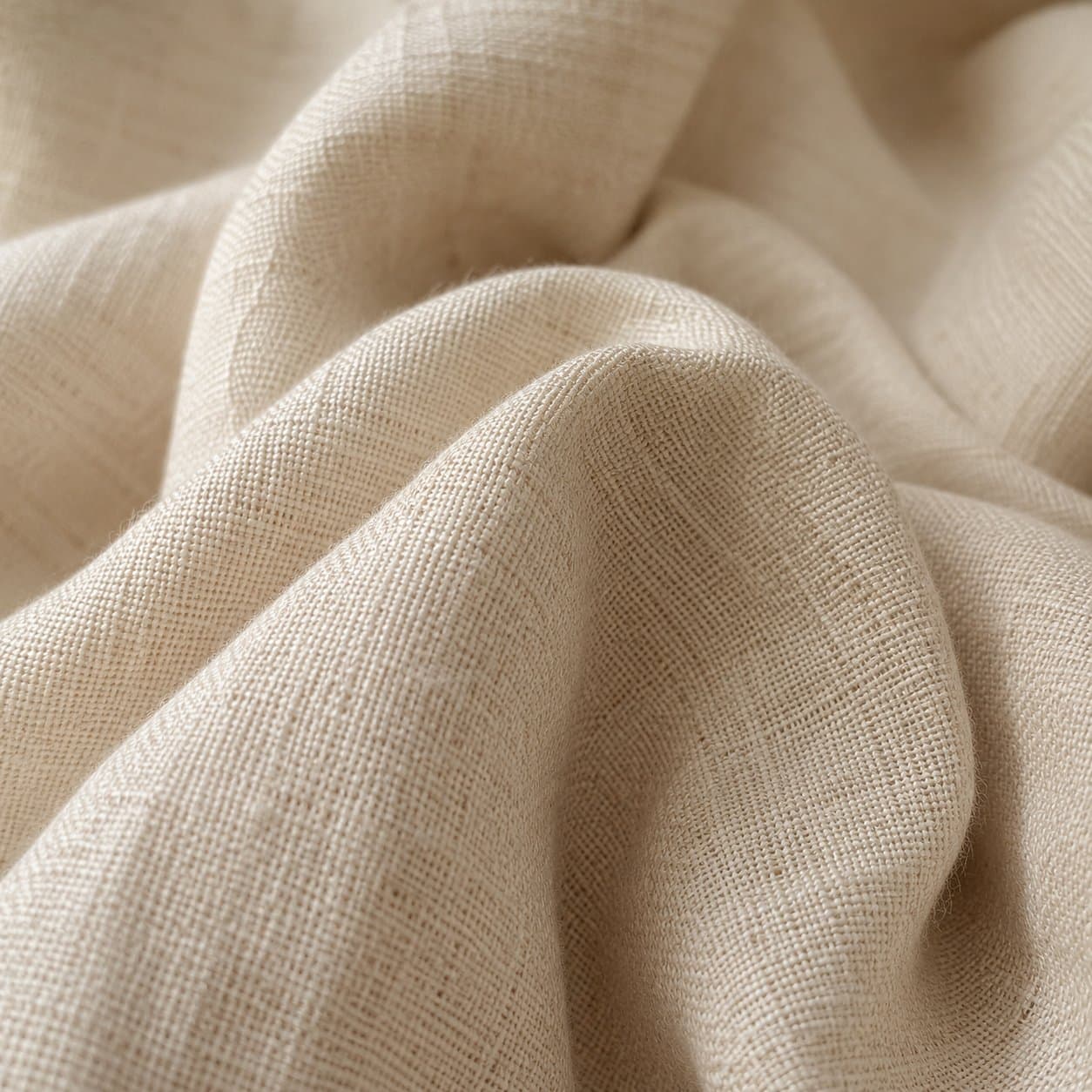 Ivory linen in folded drape